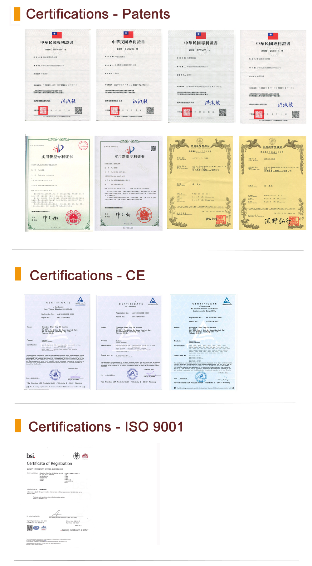 Certifications-Patents,Certifications-CE,Certifications-ISO-9001
